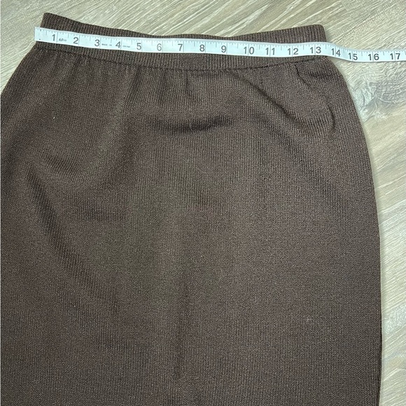 St. John Collection by Marie Gray Brown Wool Blend Skirt- 6 - Picture 3 of 9